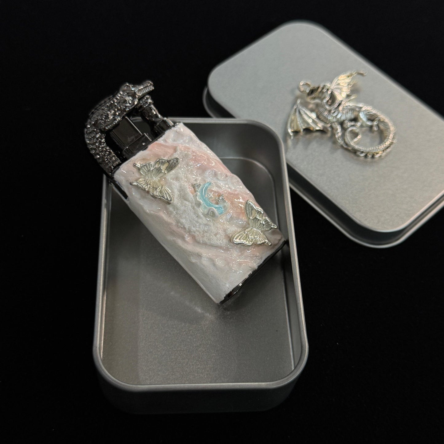 Lunar Wings Custom Lighter Handmade