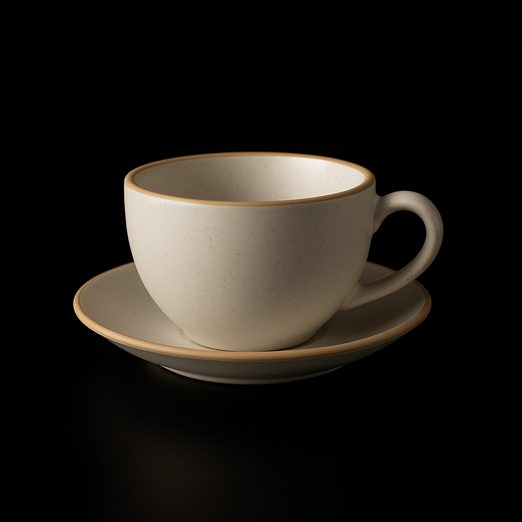Tazza in ceramica di colore bianco