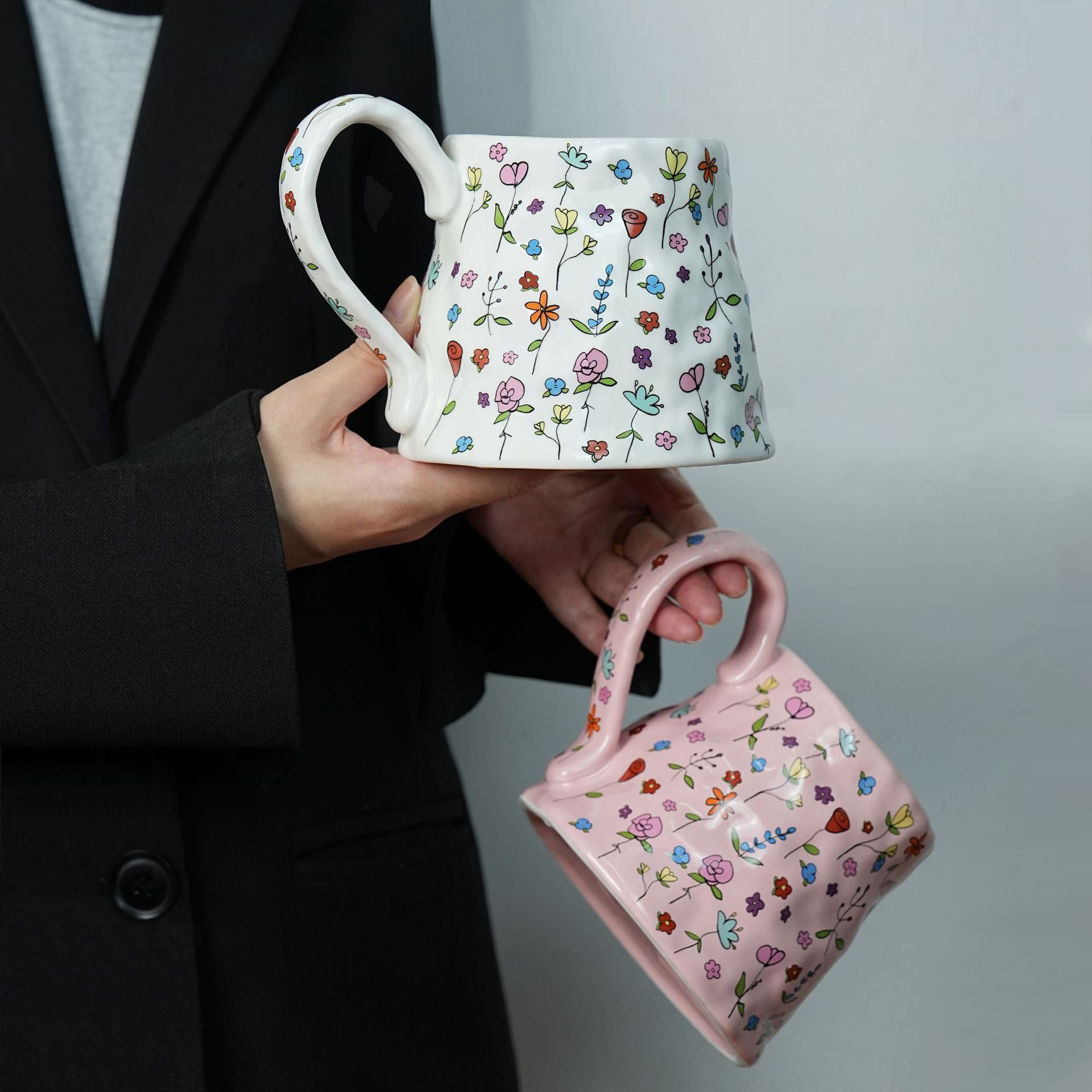 Creative Floral Ceramic Mug