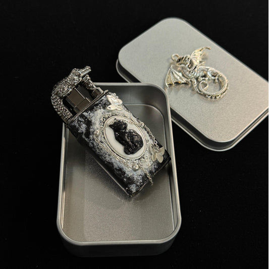 Nocturne Cat Custom Lighter Handmade