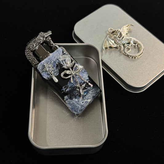 Midnight Bloom Custom Lighter Handmade