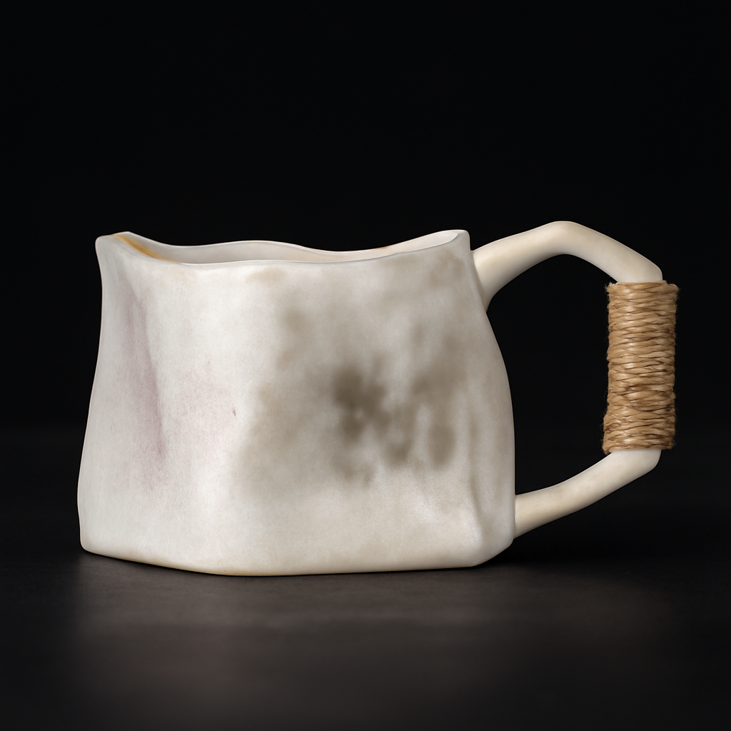 Tazza di tè irregolare artigianale viola