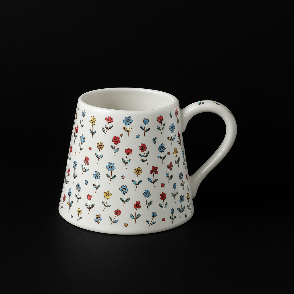 Creative Floral Ceramic Mug