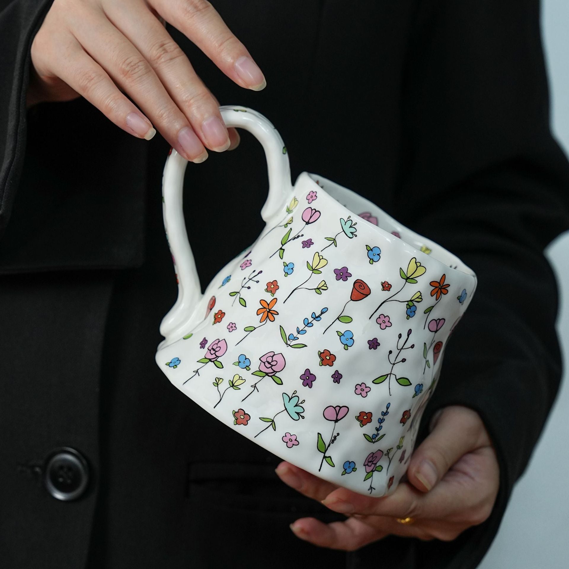 Creative Floral Ceramic Mug