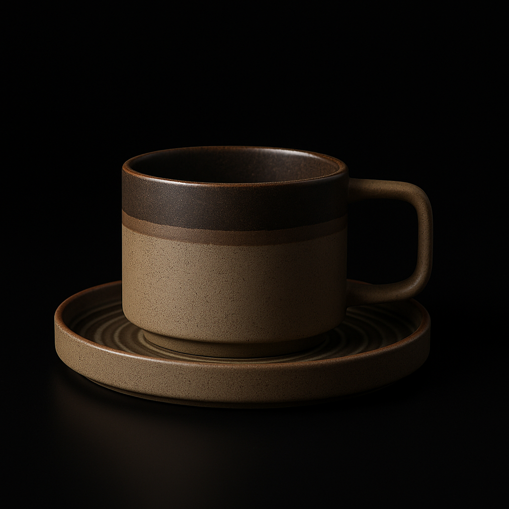 Ceramic Coffee Cup and Saucer Set
