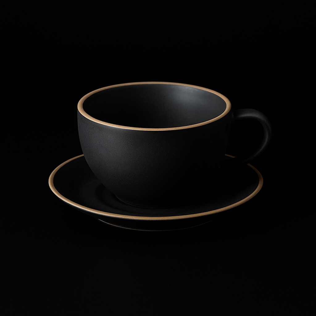 Black color ceramic mug