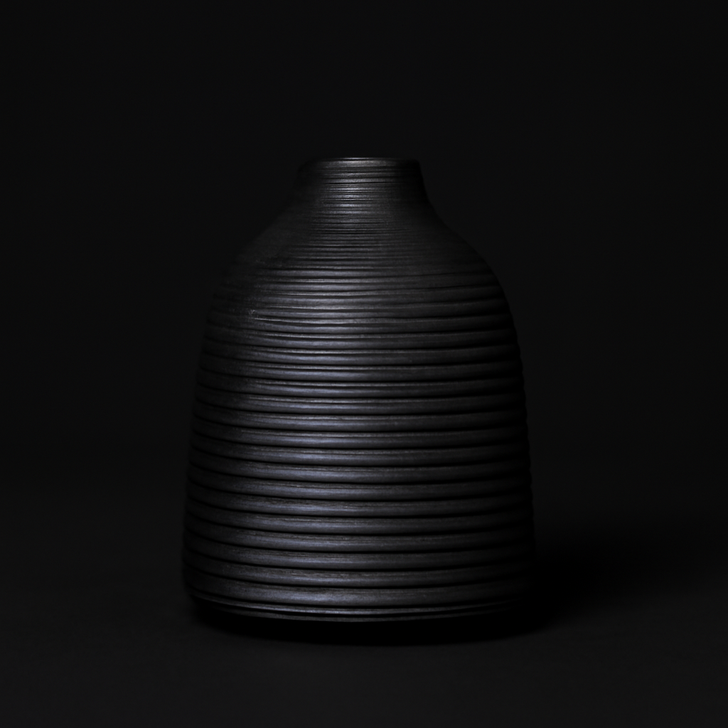 Handmade ceramic vase Black