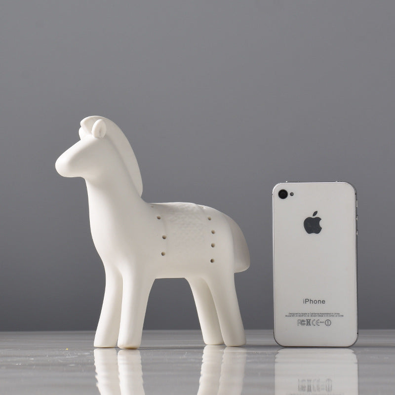 Modern Stylish Minimalist Ceramic Horse Figurine 
