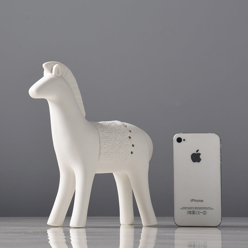 Modern Stylish Minimalist Ceramic Horse Figurine 