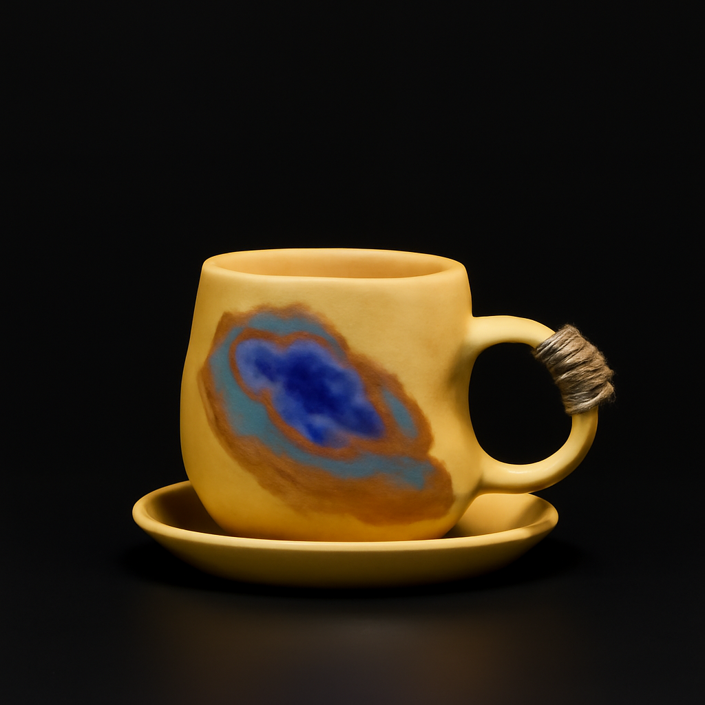 Tazza di caffè arrotondato giallo