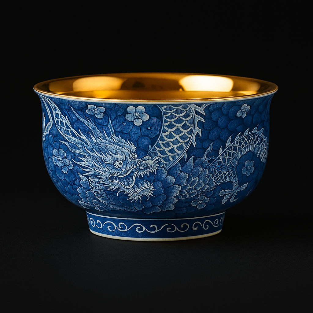 Luxus -Drache und Phoenix Teetassen