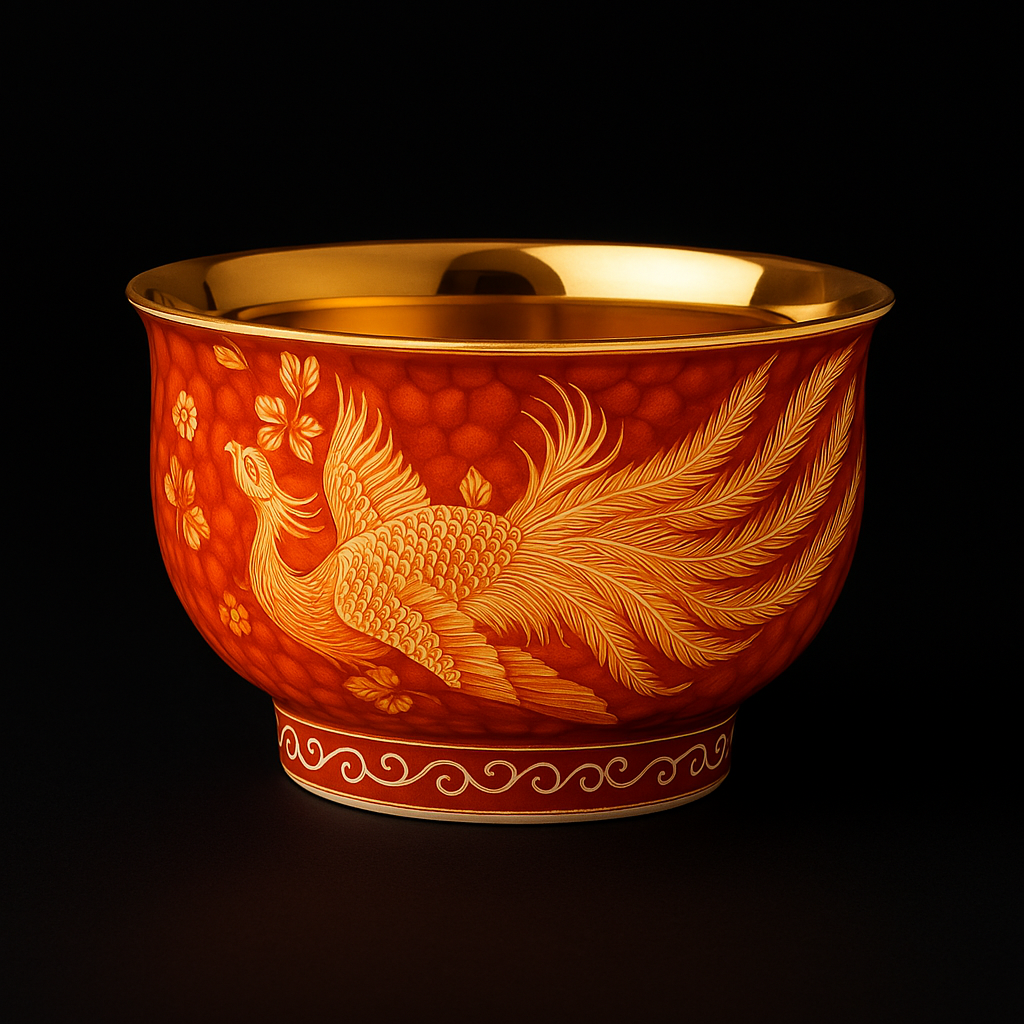 Luxus -Drache und Phoenix Teetassen