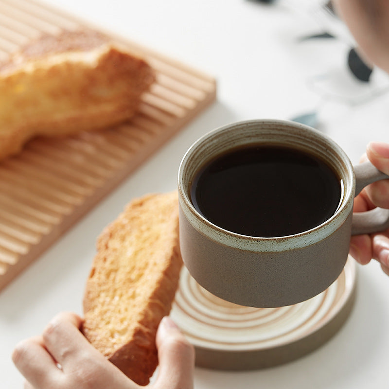 Ceramic Coffee Cup and Saucer Set