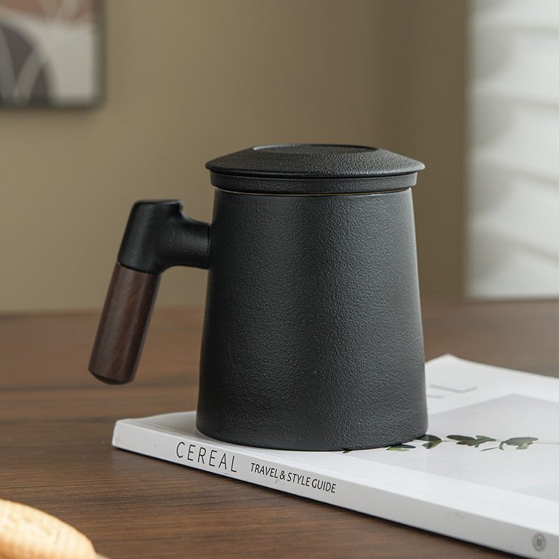 Ceramic Tea Mug with Infuser and Lid