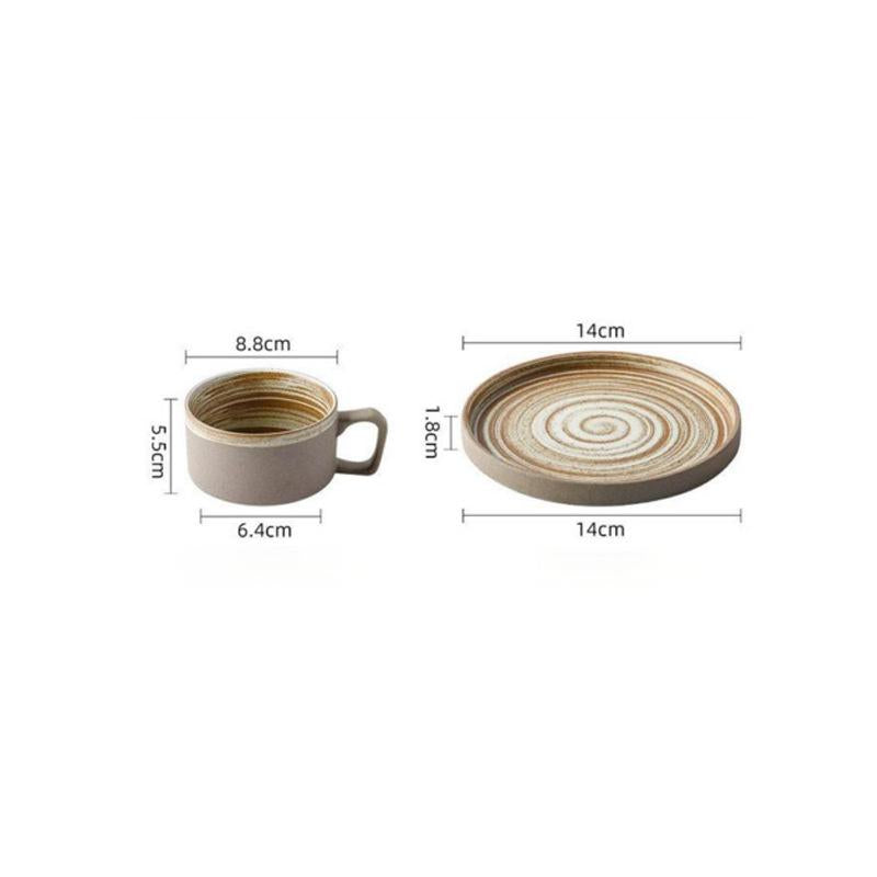 Ceramic Coffee Cup and Saucer Set