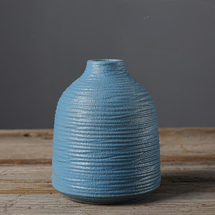 Handmade ceramic vase Blue