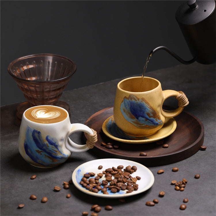 Tazza di caffè a orecchio rotondo marrone