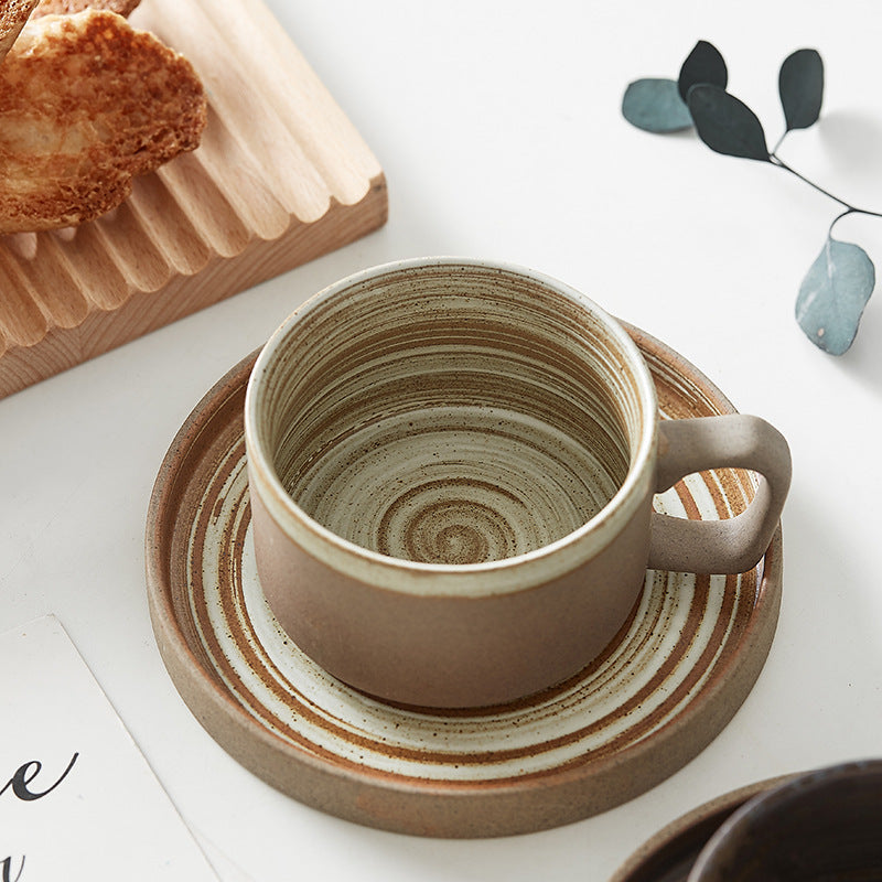 Ceramic Coffee Cup and Saucer Set