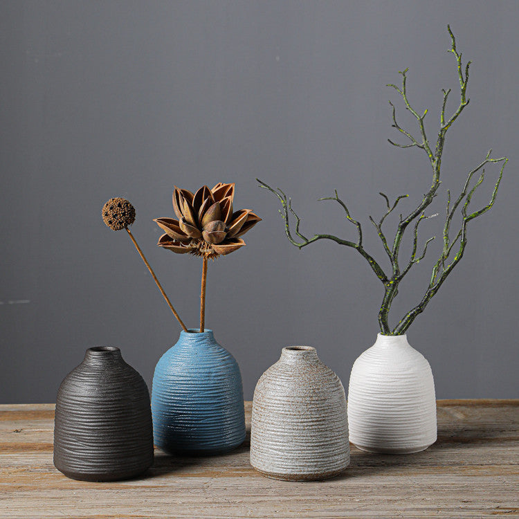 Handmade ceramic vase Black
