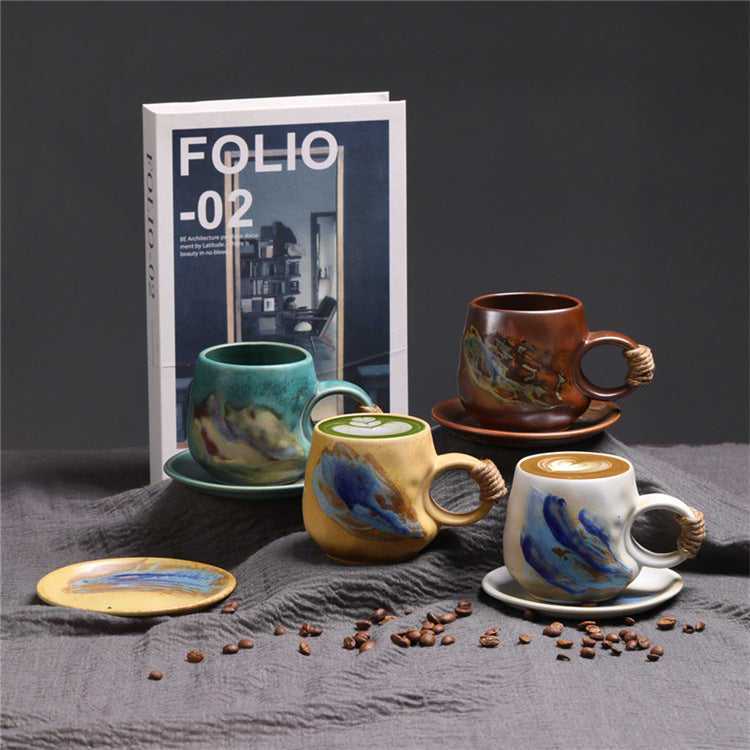 Tazza di caffè a orecchio rotondo marrone