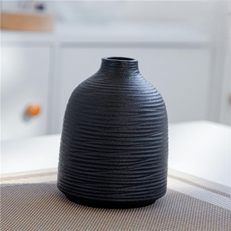 Handmade ceramic vase Black