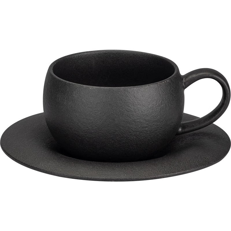 Matte schwarze Keramikkaffeetasse