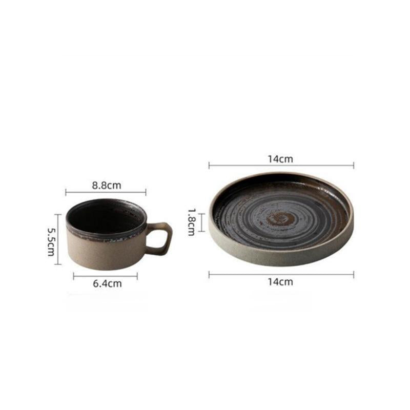 Ceramic Coffee Cup and Saucer Set