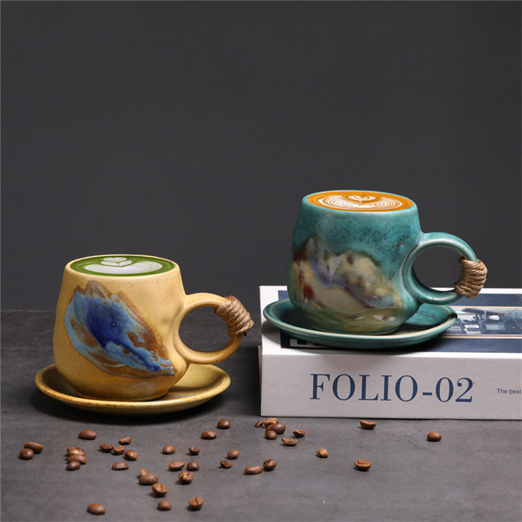 Tazza di caffè a orecchio rotondo marrone