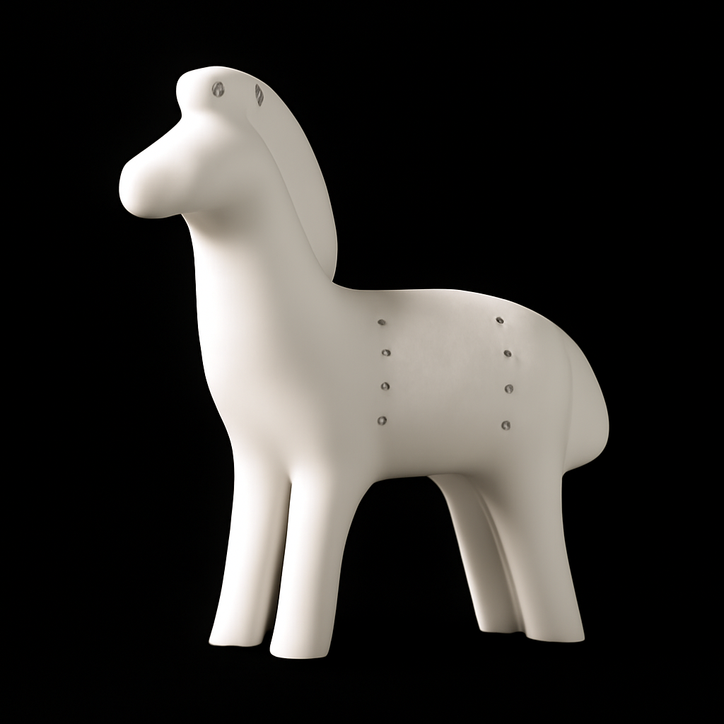 Modern Stylish Minimalist Ceramic Horse Figurine 