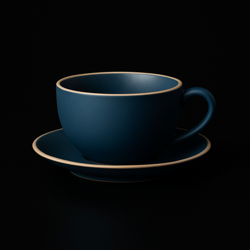 Blue color ceramic mug