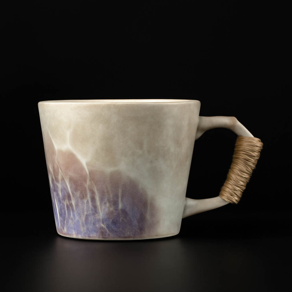 Tazza in ceramica fatta a mano viola
